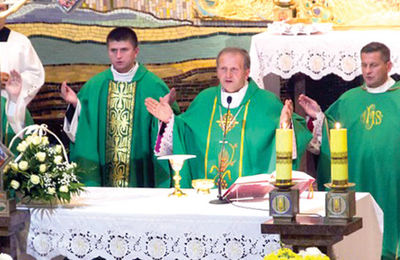 Biskup Łukasz w swojej parafii - Kalisz