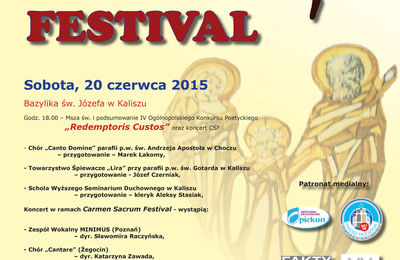 Carmen Sacrum Festival - 20 czerwca 2015