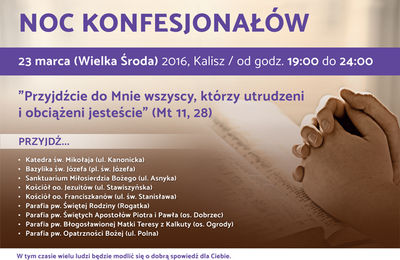 Noc konfesjonałów - 23 marca