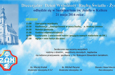 Diecezjalny Dzień Wspólnoty Ruchu Światło - Życie - 21 maja 2016