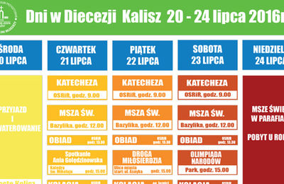 Dni w Diecezji Kalisz 20-24 lipca 2016