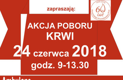 Akcja poboru krwi - 24 czerwca/Kalisz