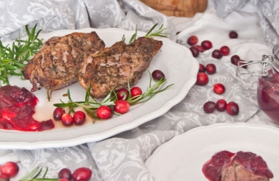 Gęsina w żurawinie