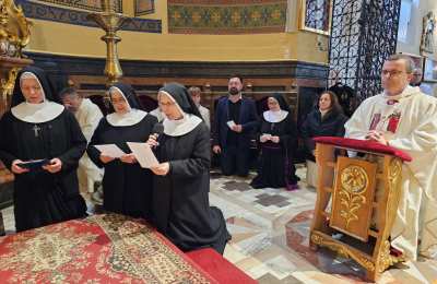 Siostry franciszkanki z pielgrzymką u św. Józefa